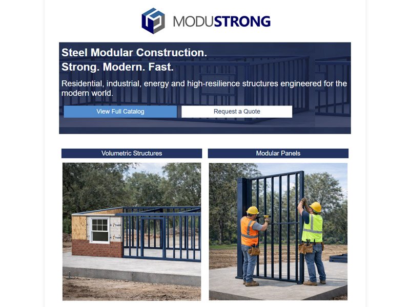 Sitio web de ModuStrong